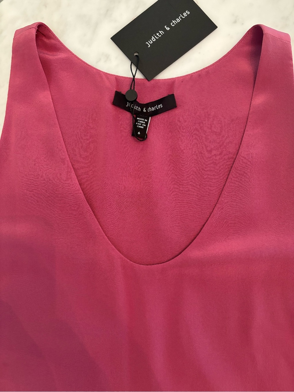 NWT Judith and Charles Rian silk camisole in light Chianti size 6